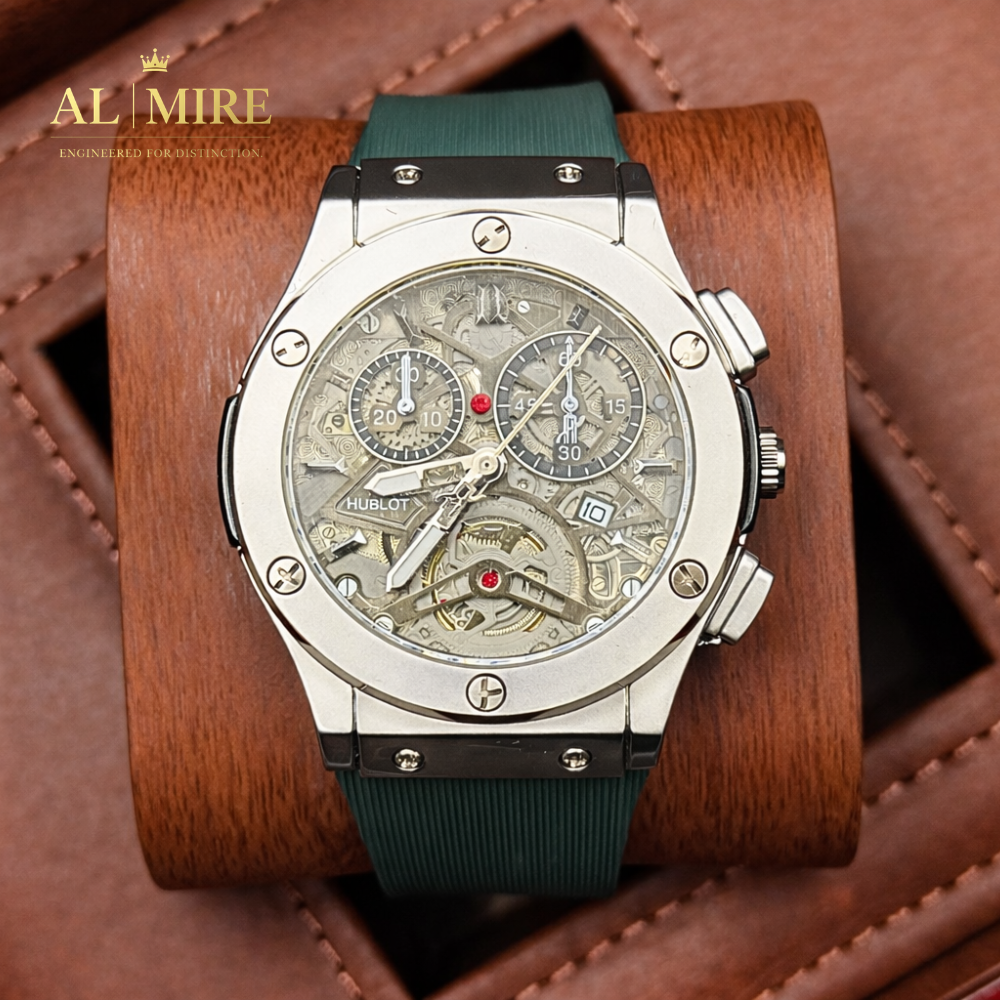 HUBLOT Chronograph – “Emerald Skeleton” Edition